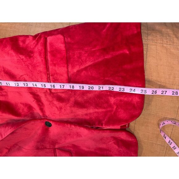 Talbots Red Velvet Long Sleeve Single-Button Front Closure Women's Blazer Size 8 - Picture 6 of 7